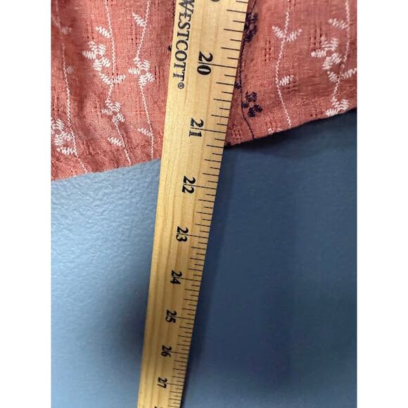 Extra Belleza Top Women's Size Small Bell Sleeve Boho Floral Airy Western Shirt - Picture 7 of 7